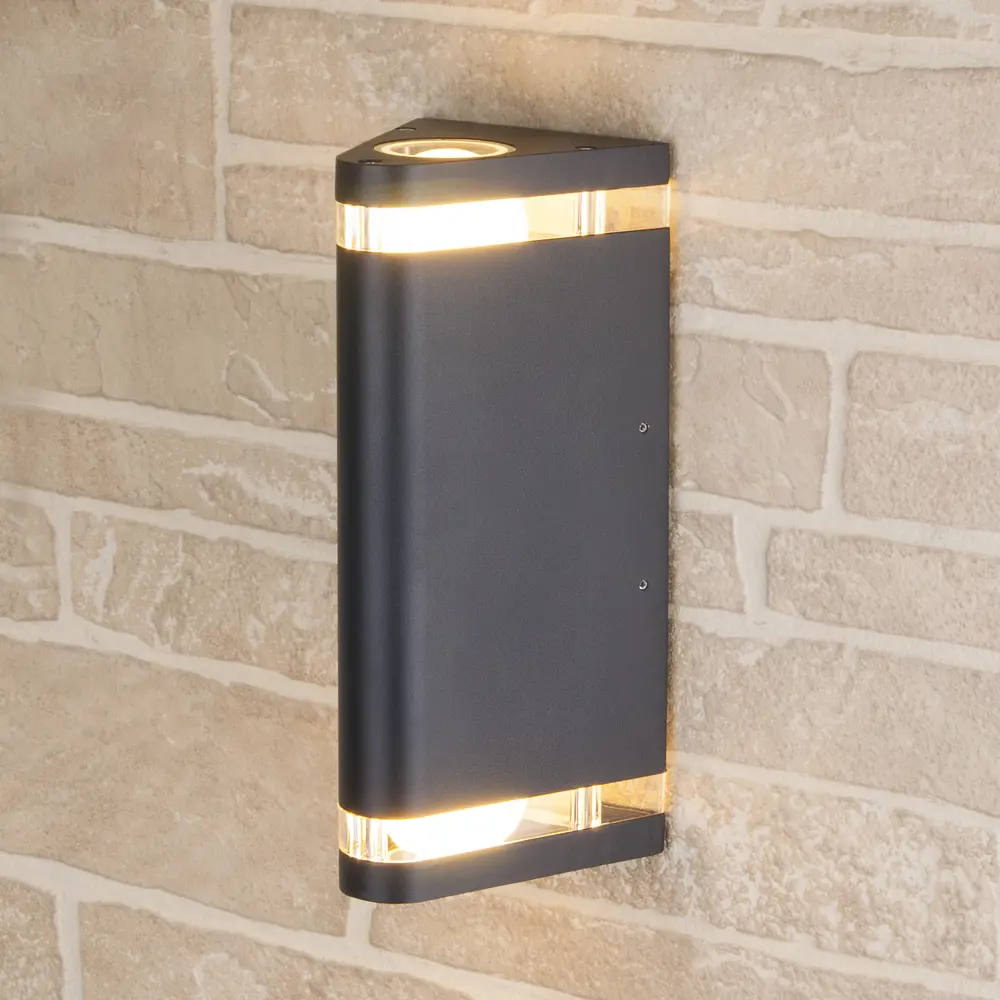 Бра уличное Elektrostandard «Techno» 1484, 2хE27, IP54, цвет чёрный STLM-2075438
