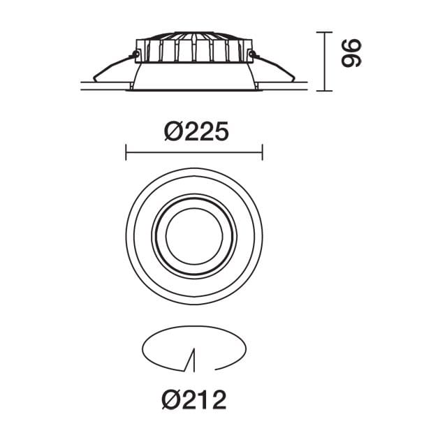 Литой алюминиевый круглый утопленный прожектор iGuzzini ARCH-00128375 - Вид №4