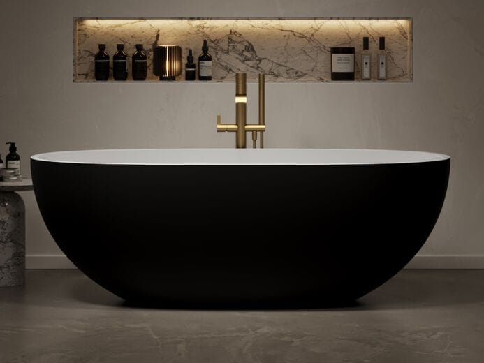 2-местная ванна в центре комнаты Mineral Stone® RILUXA NIMES ARCH-00019705