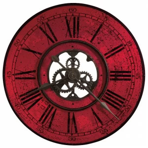Часы настенные красные Howard Miller 625-569 Brassworks II HOWARD MILLER  00-3872936 Красный