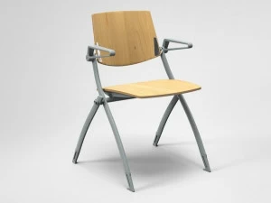 FANTONI Складной деревянный стул для конференций с подлокотниками Seating system
