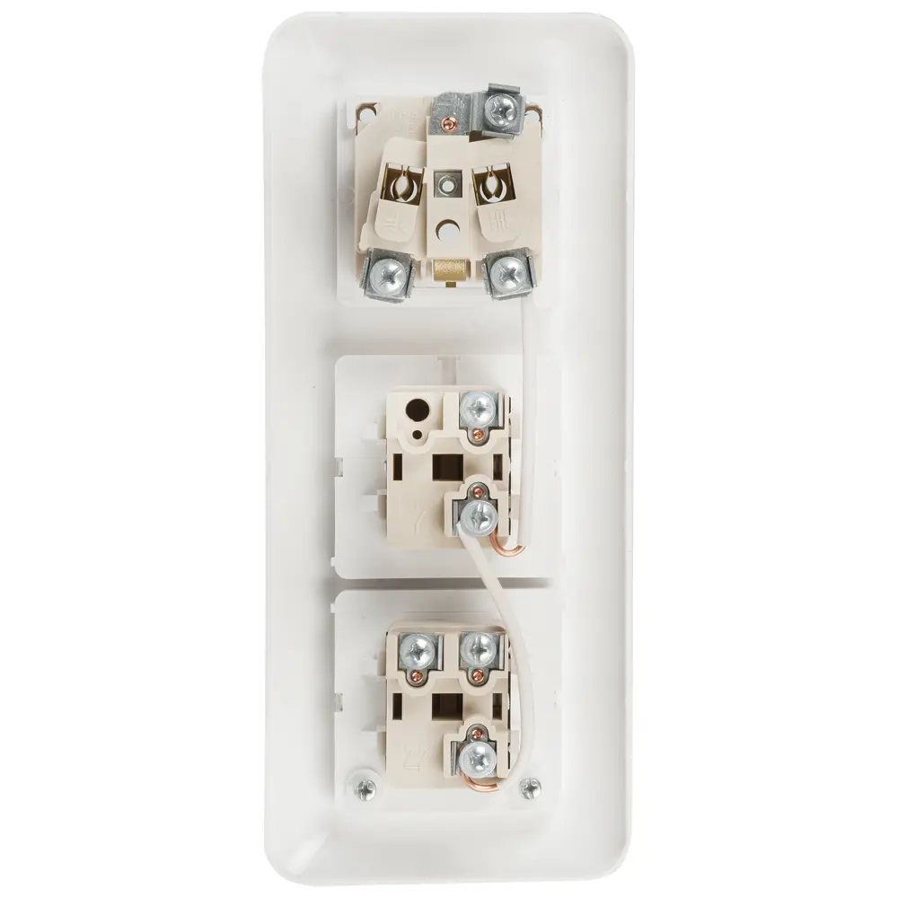 Блок с розеткой Прима 3 клавиши шторки цвет белый Schneider Electric STLM-2077232 - Вид №3