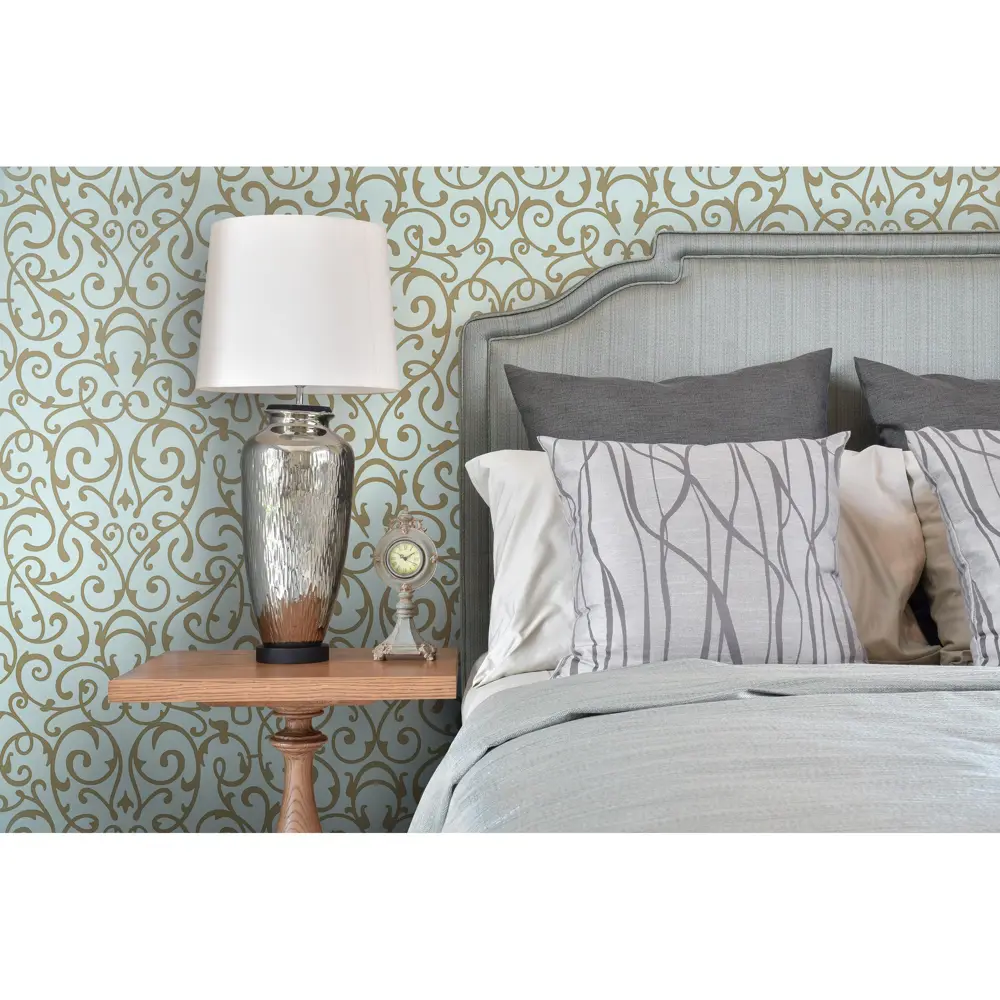 Обои флизелиновые Dolce 1.06х10 м цвет зелёный ED 5001-01 18595655 STLM-2117956 EURO DECOR  - Вид №2