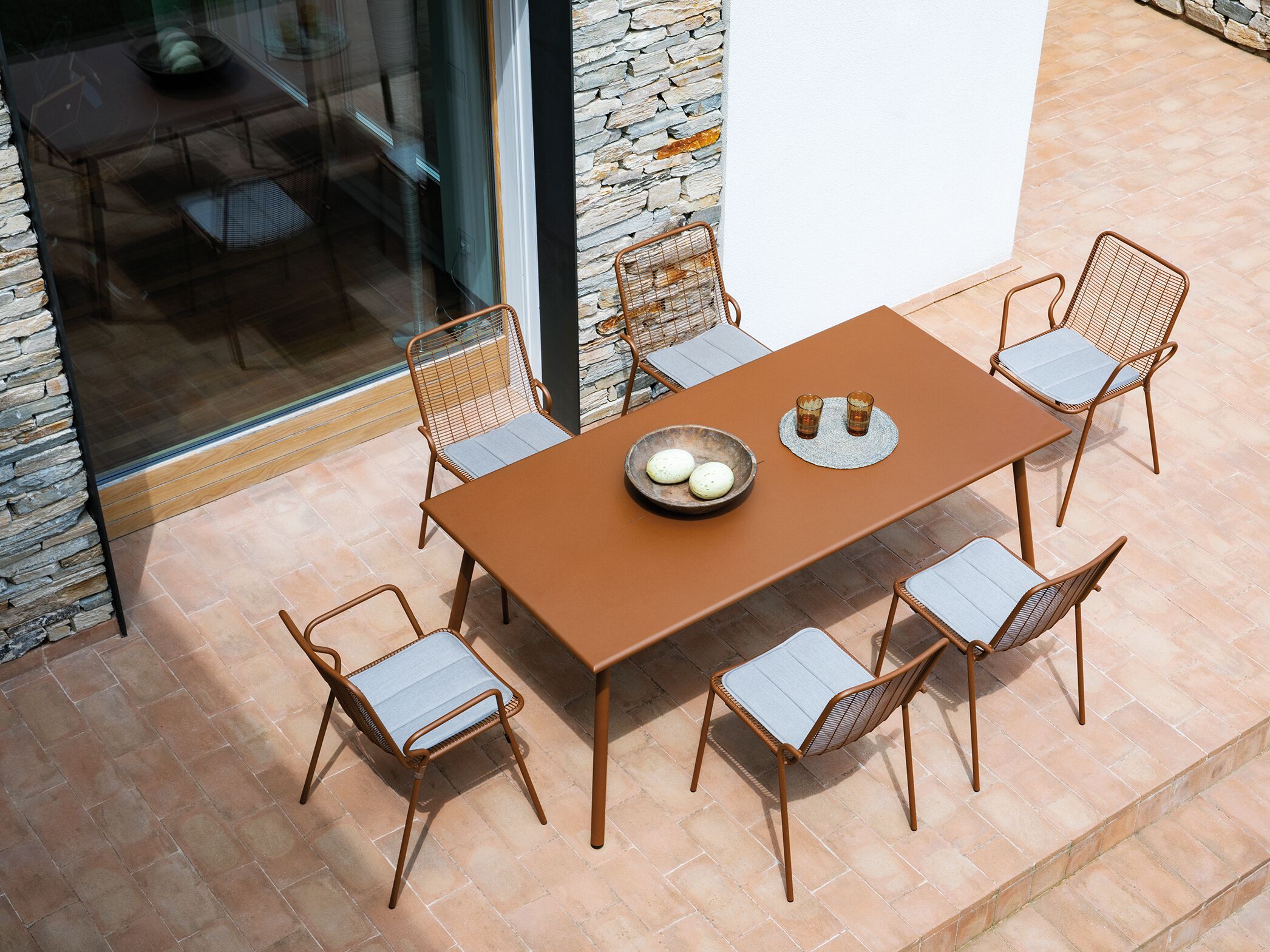 Металлический прямоугольный садовый стол Vermobil Roma ARCH-00008060 - Вид №2