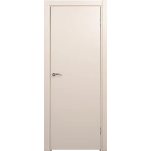 Блок дверной глухой ПВХ Крем 21-7 60x200 см (с замком и петлями)