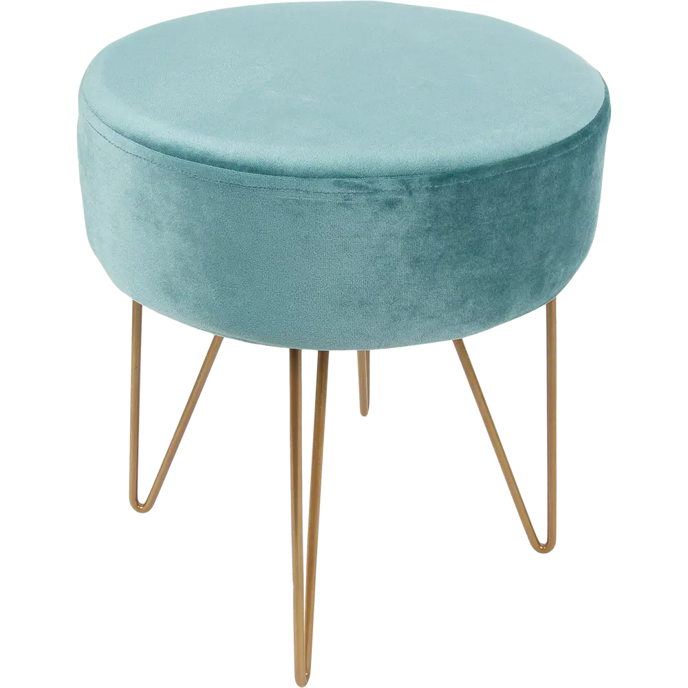 Табурет с мягкой обивкой, круглый, 35 см, цвет зелёный Atmosphera STLM-2150505