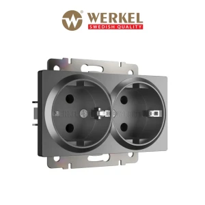 Розетка встраиваемая Werkel W1172064 с заземлением цвет графит матовый