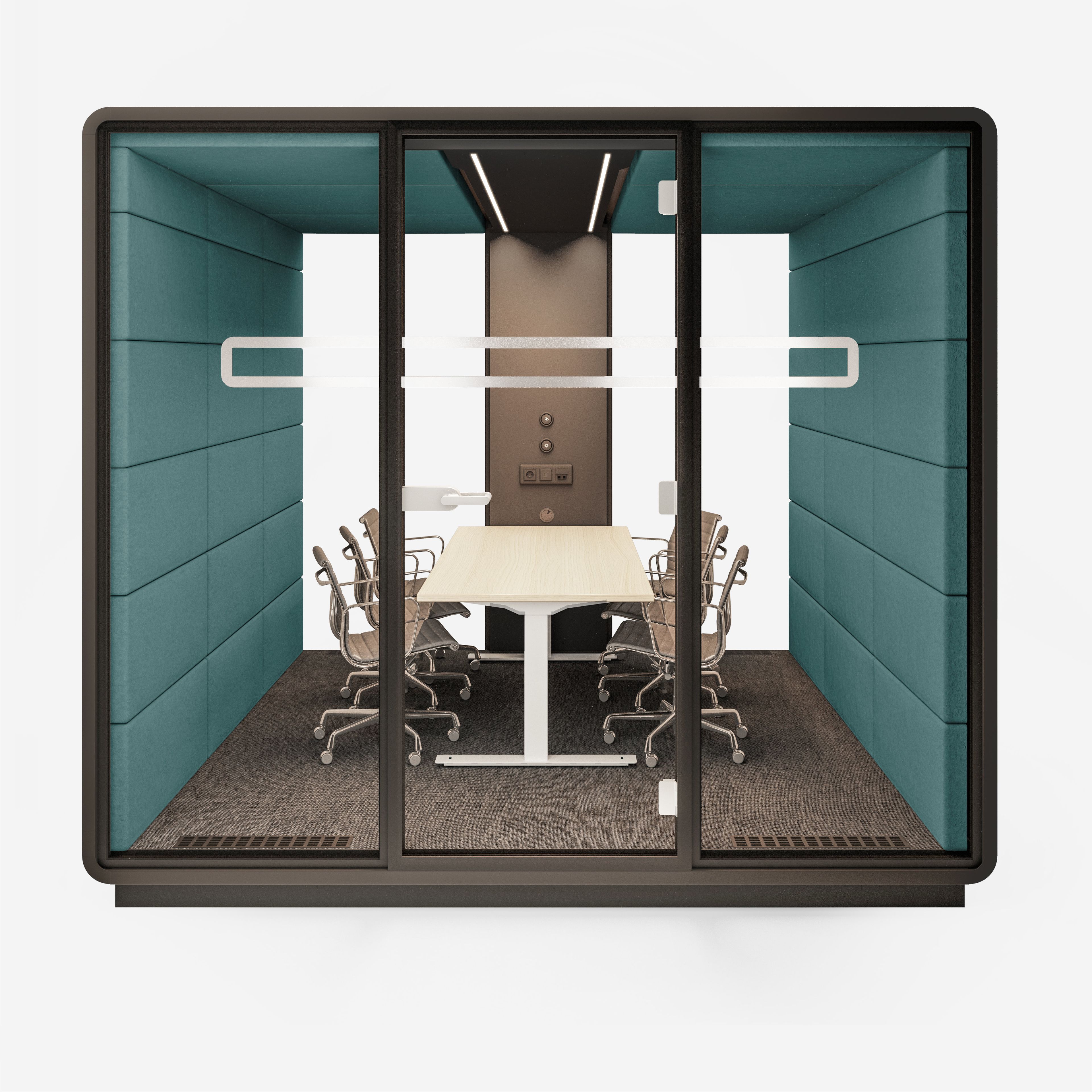 Многосторонняя акустическая офисная кабина со встроенным освещением Mikomax Smart Office Hushoffice ARCH-00059090 - Вид №24