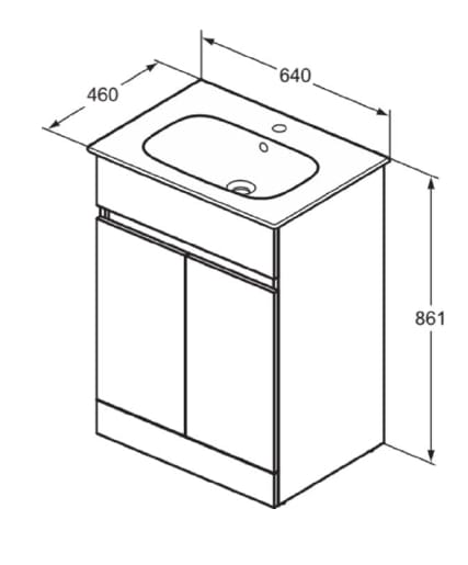 Напольный умывальник со встроенным умывальником Ideal Standard умные композиции ARCH-00068489 - Вид №4