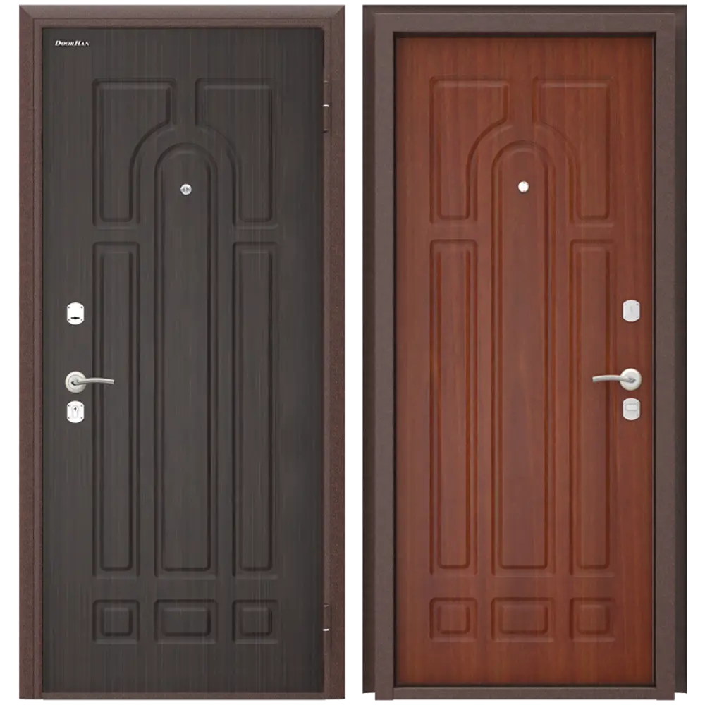 Дверь входная металлическая Оптим 88x205 см правая итальянский орех DOORHAN STLM-2085016