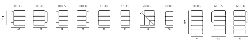 Модульный тканевый диван AERRE ITALIA BUDAPEST ARCH-00117756 - Вид №8