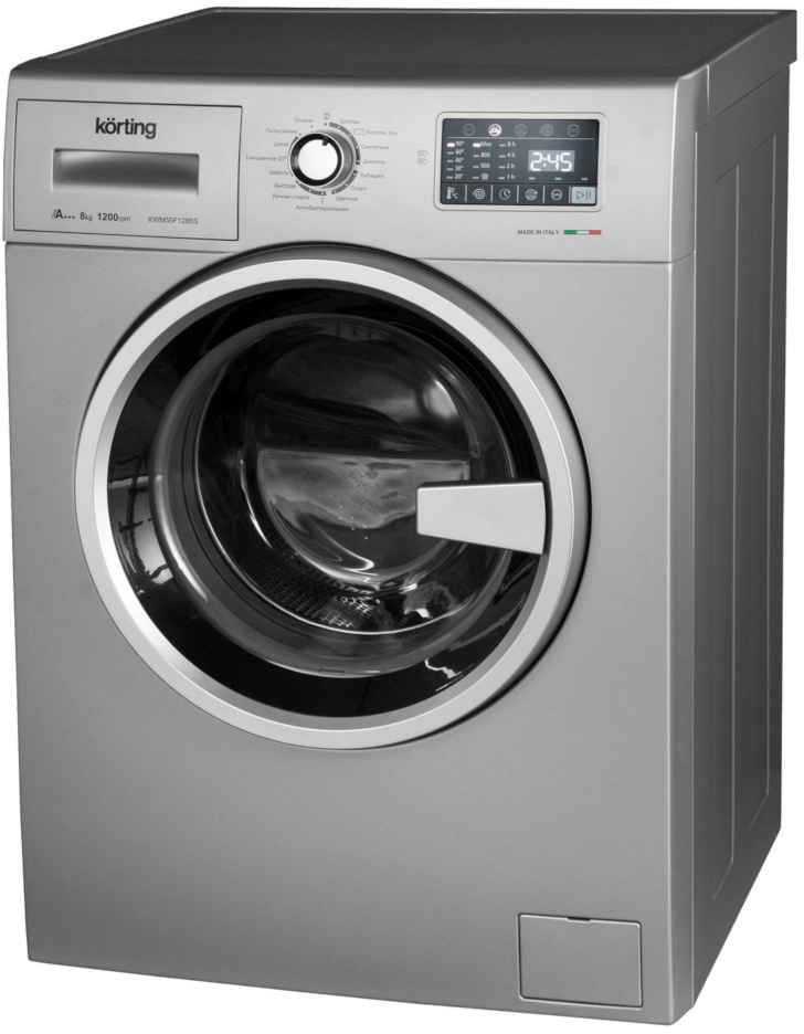 KWM 55F1285 S Полноразмерные стиральные машины / 850х595х550, фронтальная загрузка, 8 кг, 1200 об/мин, сенсорное управление, led индикация настроек и этапов выполнения программы, цифровой дисплей с индикацией продолжительности программы, отложенный старт Santreyd  - Вид №1