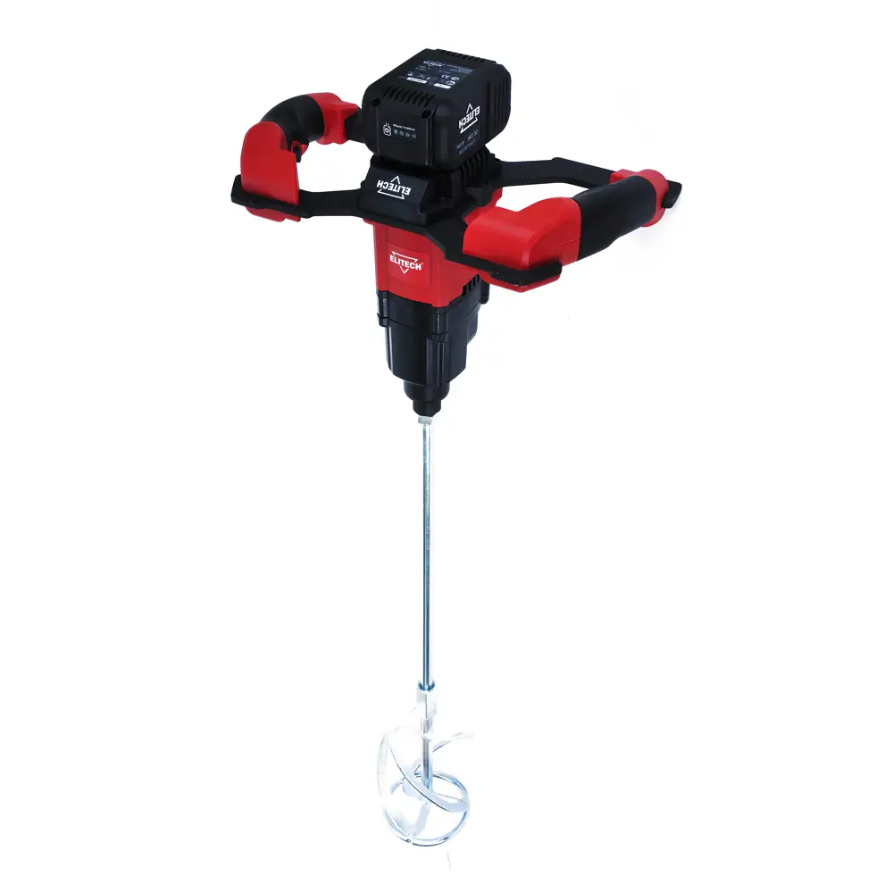Миксер строительный аккумуляторный Elitech МСА 18БЛ2, 18 В Li-ion 1x4Ач STLM-2171365