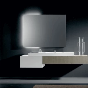 Комбинация ванной комнаты S109 в отделке Dip 58 Milltek/Poro Rovere Piombo MILLDUE SINTESI
