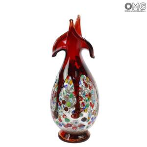 608 ORIGINALMURANOGLASS Ваза красная Воздушный змей Aquilone - муранское стекло OMG 15 см