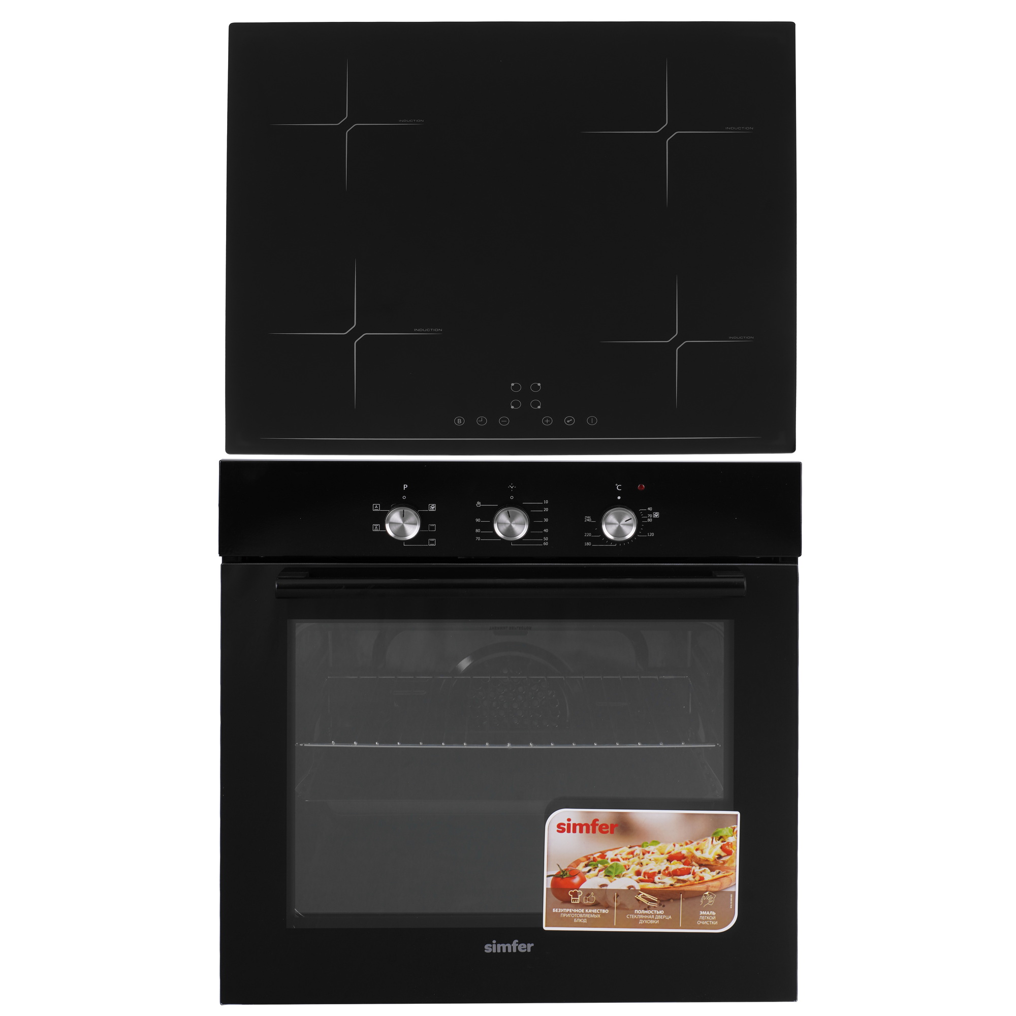 9280249 Духовой шкаф электрический Simfer B6EB16001 + Варочная поверхность индукционная Simfer H60I74S003 STDN-0022064