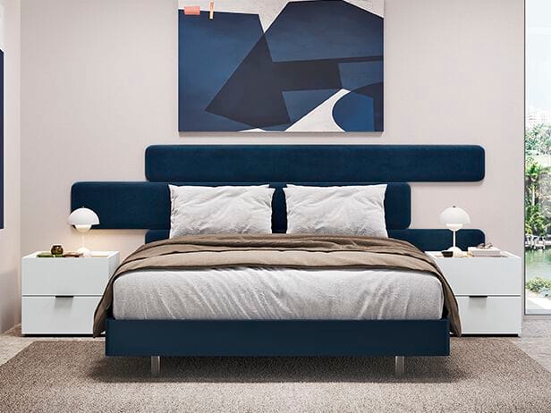 Двуспальная кровать из ткани с высоким изголовьем Febal Casa DESIRE ARCH-00123687