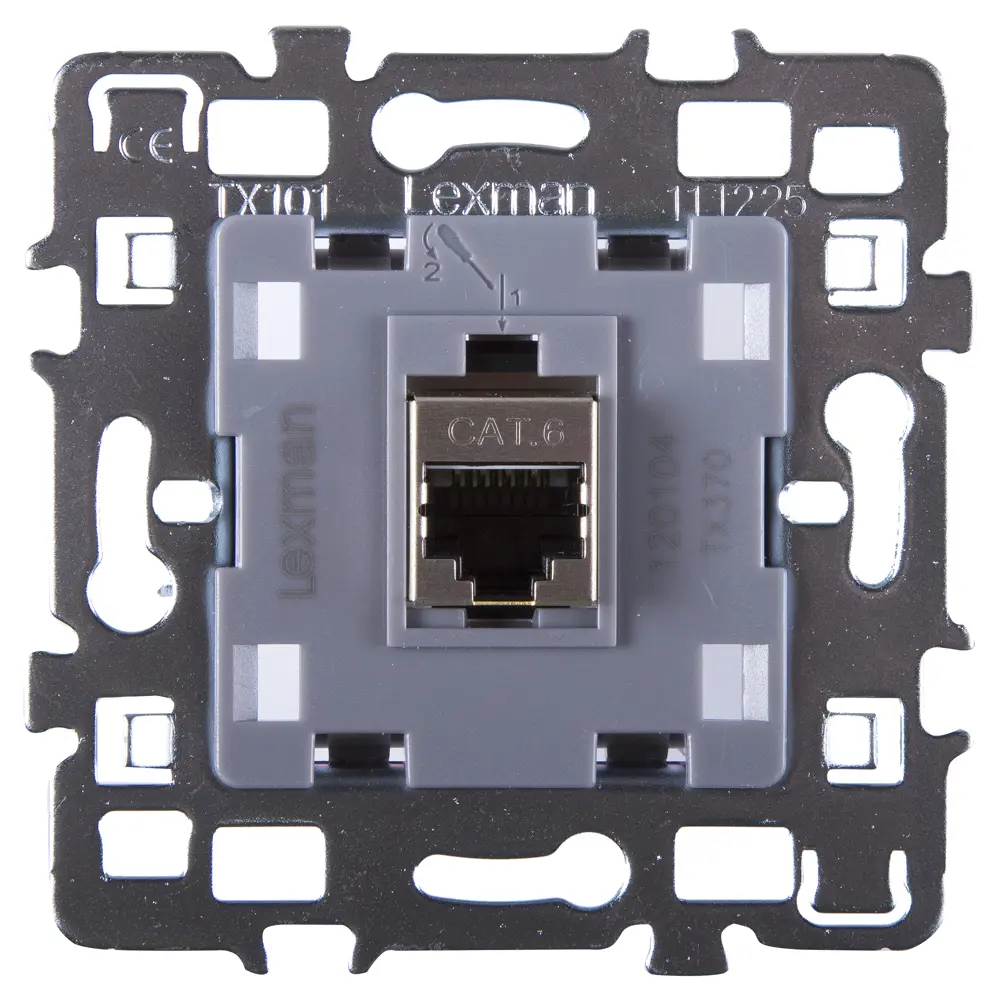 Телефонная розетка встраиваемая Lexman Cosy RJ11, цвет серый STLM-2085466