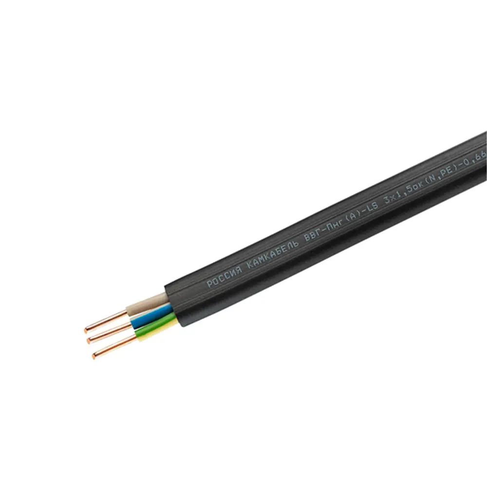 Кабель Камкабель ВВГпнг(A)-LS 3x1.5 100 м ГОСТ 81933622 STLM-2031584  - Вид №2