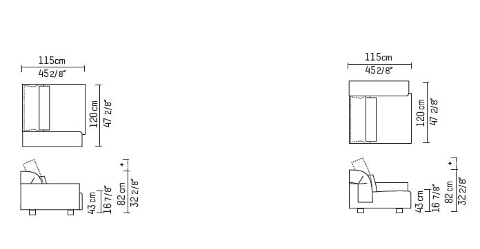 Съемный модульный диван из ткани Piet Boon Rens ARCH-00075235 - Вид №3