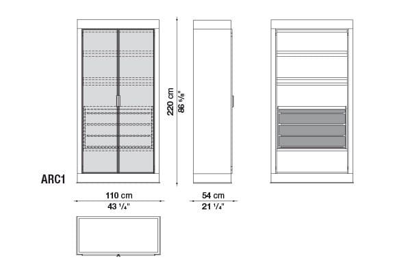 Деревянная витрина со встроенным освещением Maxalto Геракл ARCH-00142228 - Вид №3