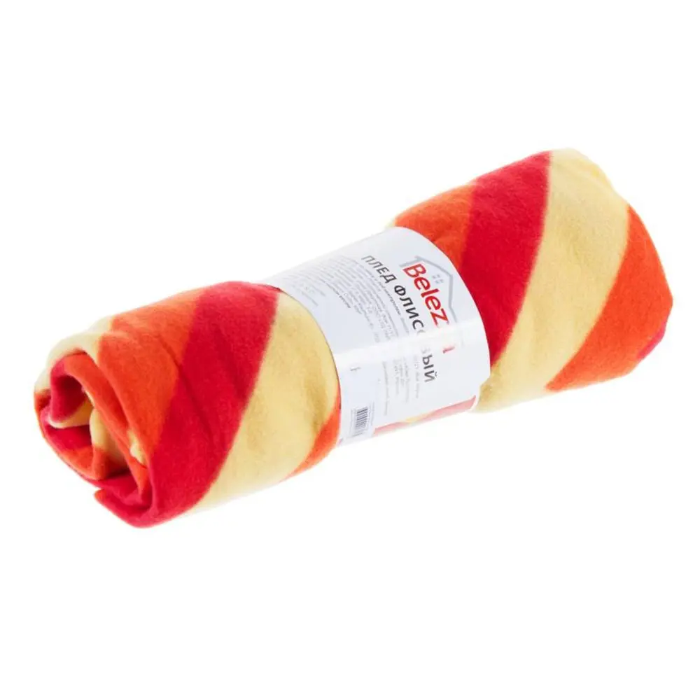 Плед «ZigZag-040» 130х170 см флис цвет красно-рыжий BELEZZA STLM-2084088 - Вид №2