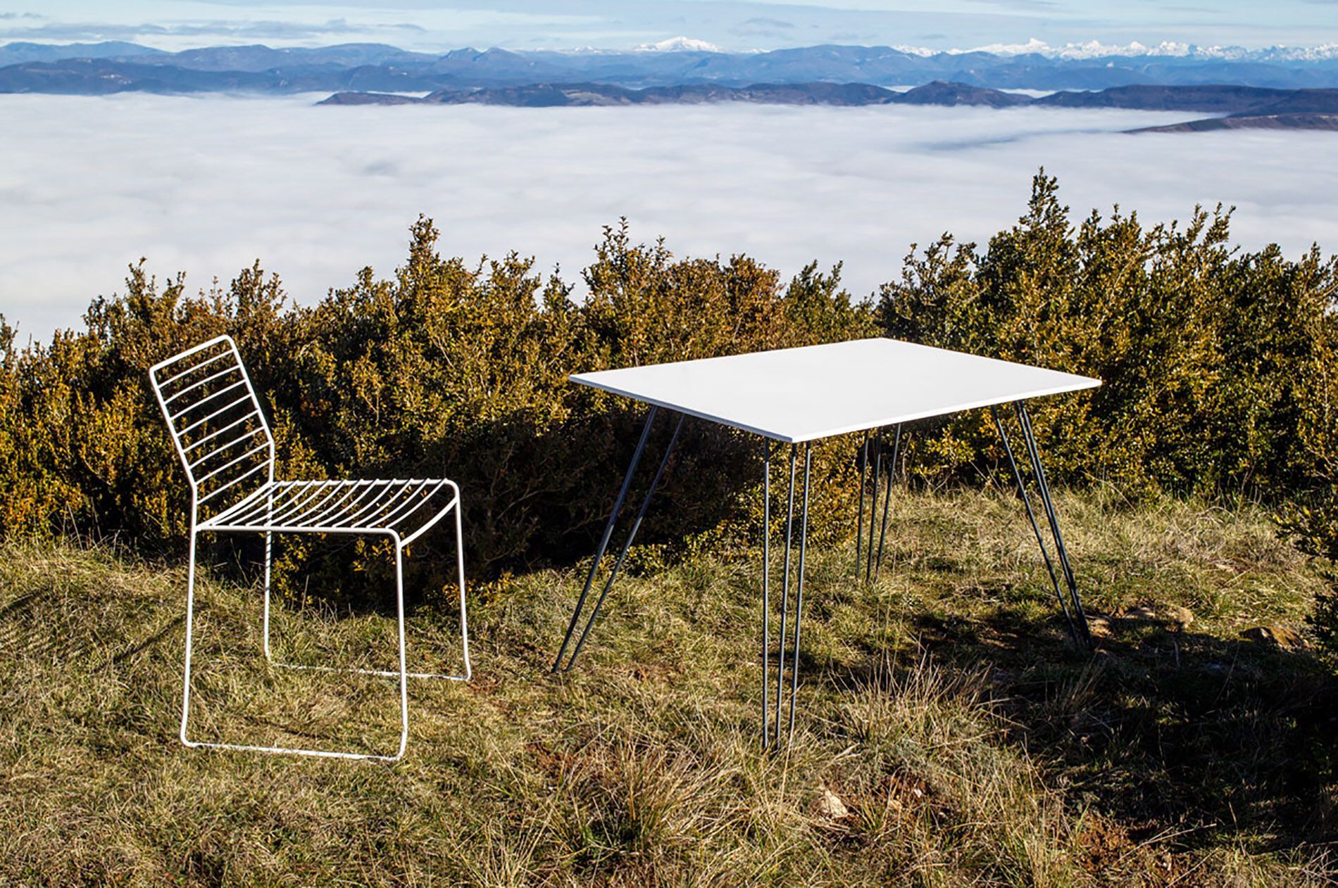 Прямоугольный садовый стол из оцинкованной стали iSimar Menorca ARCH-00129301 - Вид №1