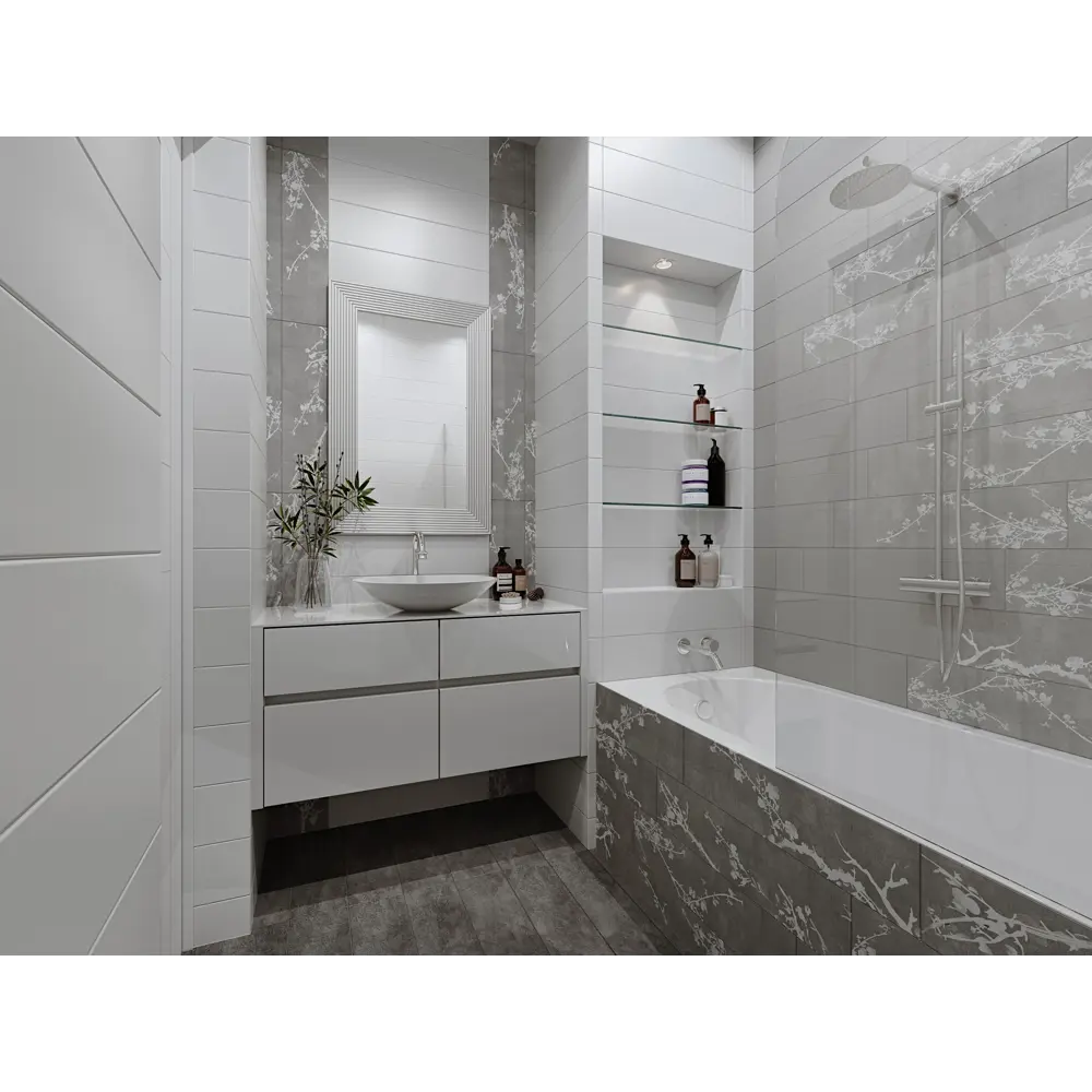 Керамогранит Loft 15х60 см 1.36 м² цвет серый BELANI STLM-2171562 - Вид №3