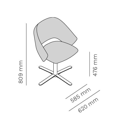 Тканевый мягкий стул с подлокотниками Mara Icon ARCH-00016478 - Вид №2
