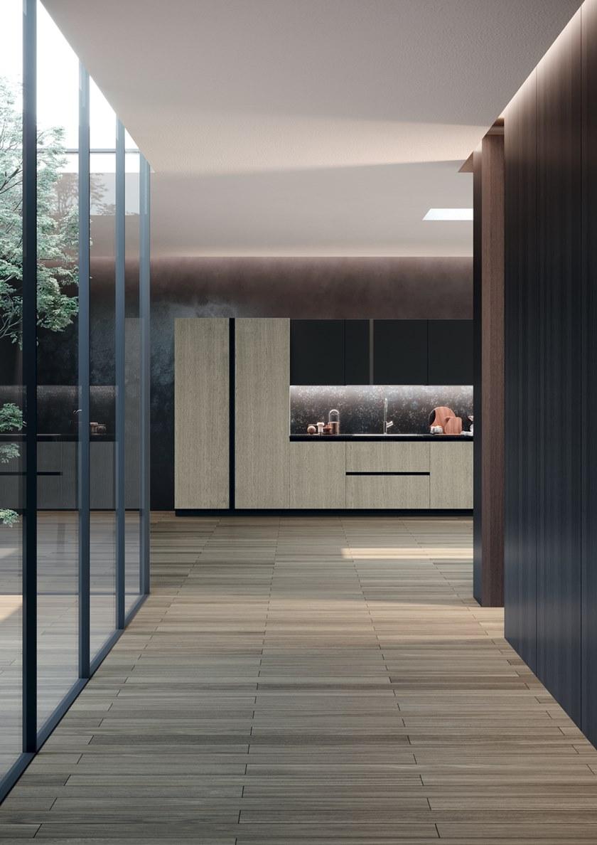 Febal Casa Линейная кухня со встроенными ручками sun-id-1355901 - Вид №4