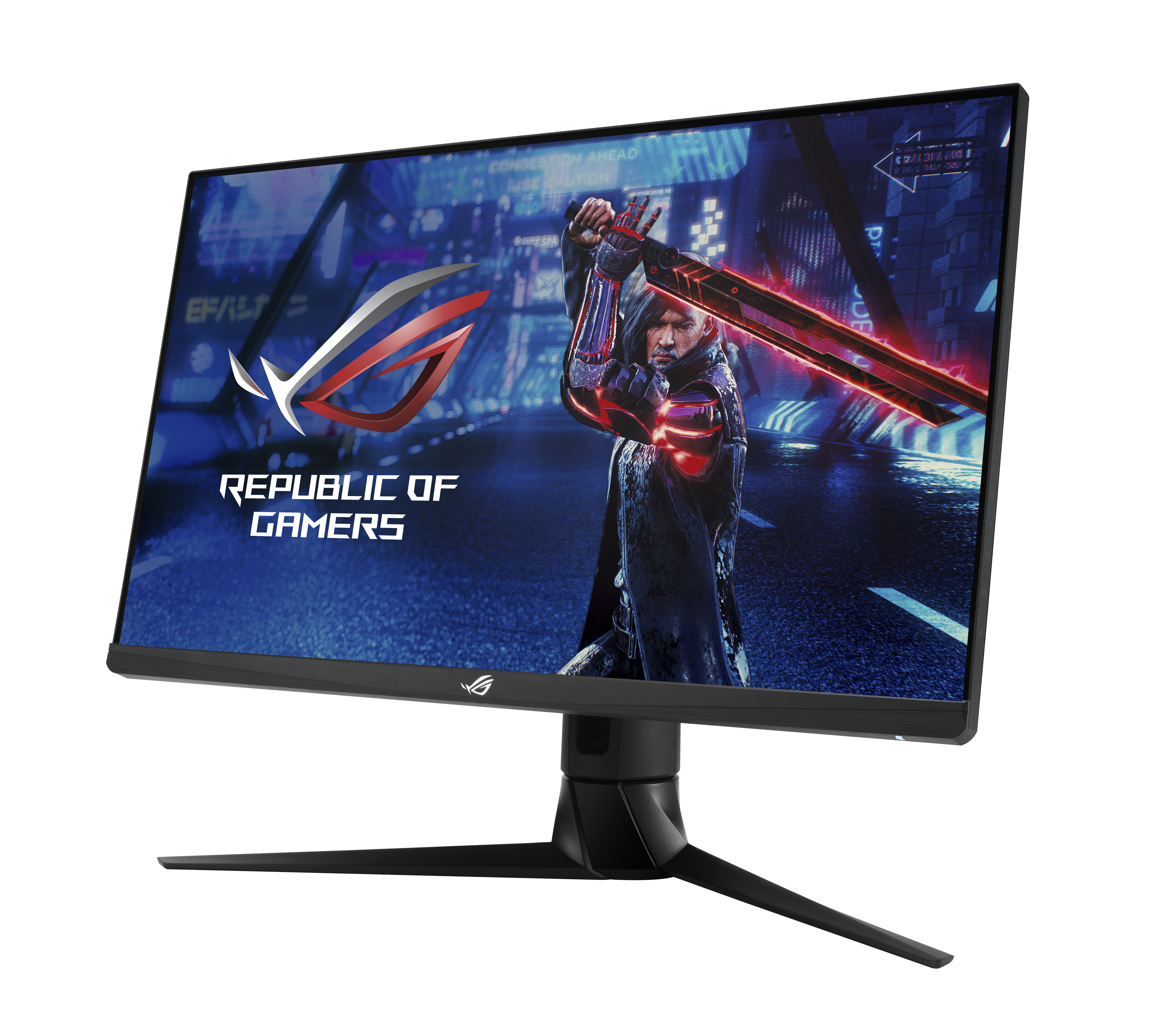 90LM06U0-B01370 rog strix xg27aq, 27" геймерский монитор для киберспорта, full-hd (1920х1080), до 144 гц, dvi, displayport, hdmi, подсветка aura, freesync ASUS ASUS ROG Santreyd  - Вид №1