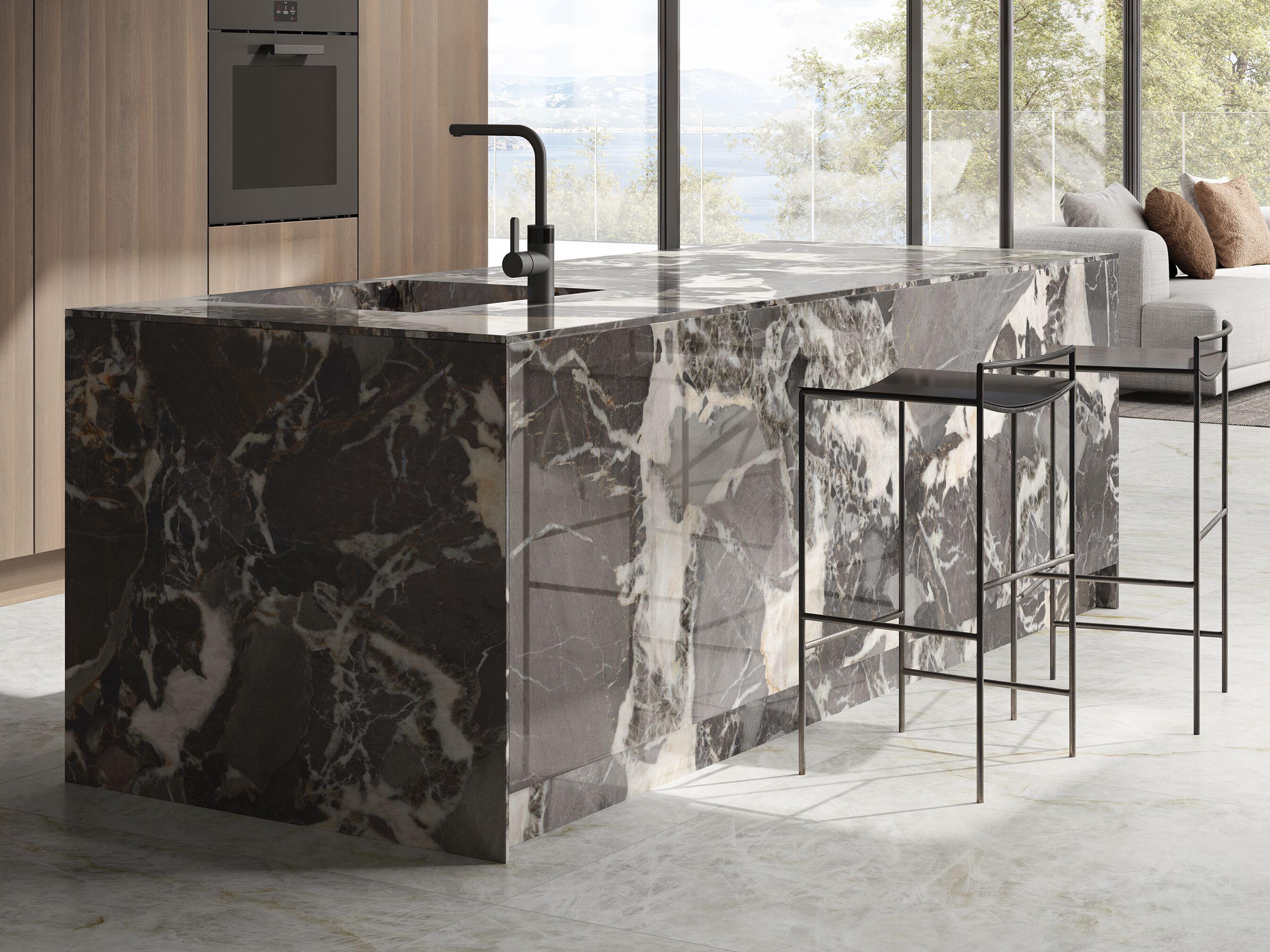 Пол / облицовка под мрамор, камень и бетон RAK Ceramics GREY ANTIQUE ARCH-00115320