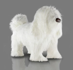 Пуф Собака пушистая белая, игрушка EUROSON  126287 Белый