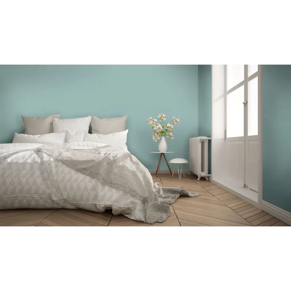 Обои флизелиновые Inspire «Лён» бирюзовые 1.06 м 10390-03 Лен STLM-2086132 - Вид №3