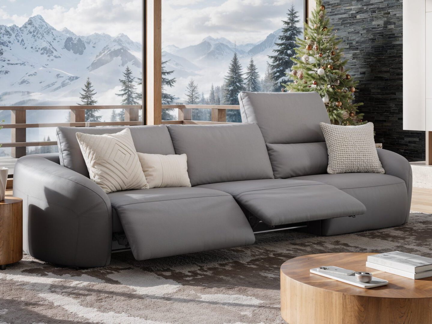 3-местный кожаный диван Sofanella Санкт-Мориц ARCH-00151182 - Вид №1