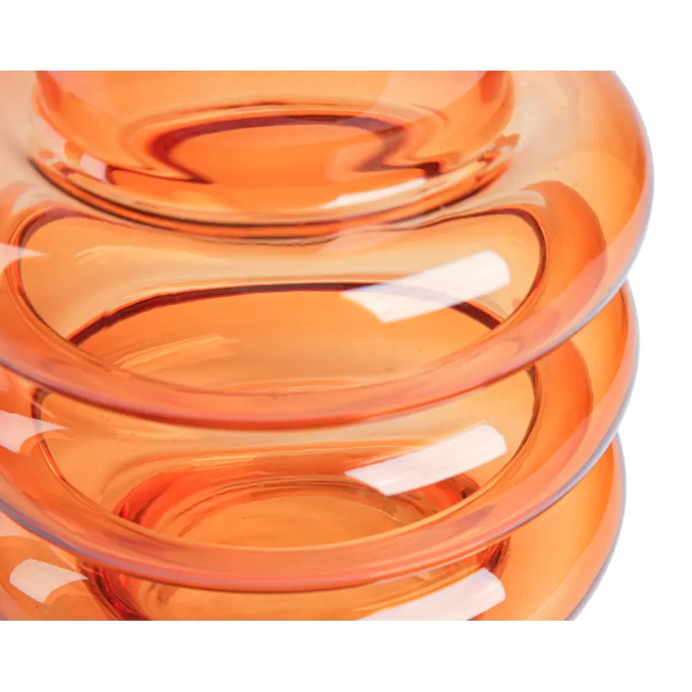 Ваза Кольца стекло цвет светло-коричневый 14.2 см Santreyd STLM-2016264 - Вид №3