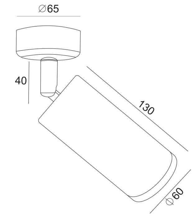 Регулируемая алюминиевая потолочная лампа Maytoni фокус ARCH-00082969 - Вид №7