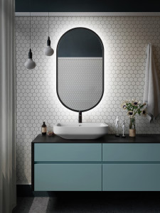90789424 Зеркало для ванной АРП009 с подсветкой 45х80см Харли STLM-0382600 ARIS