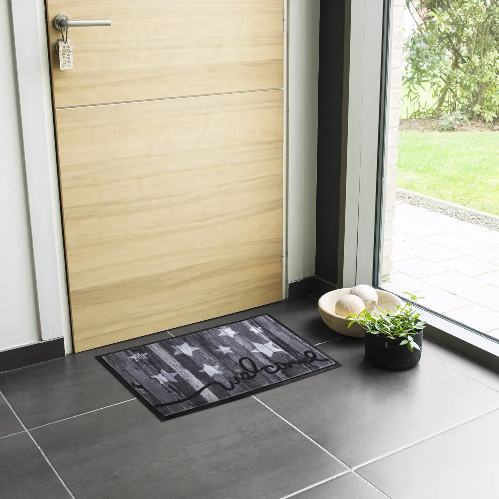 Коврик Inspire Welcome 45x75 см полиэстер на ПВХ цвет серый STLM-2120833