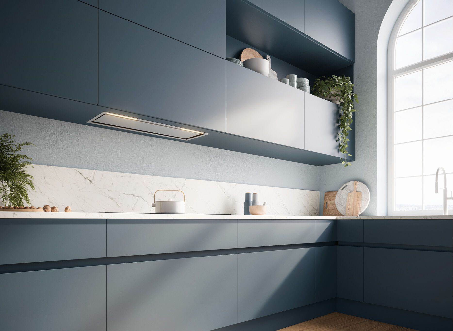 Вытяжка из нержавеющей стали с утопленным всасыванием по периметру Falmec дизайн ARCH-00010271 - Вид №2