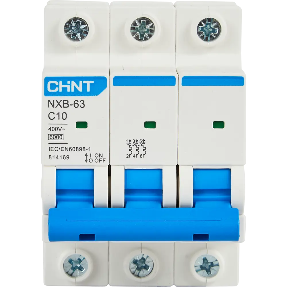 Автоматический выключатель CHINT NXB-63 3P C10 А 6 кА STLM-2202461 - Вид №1