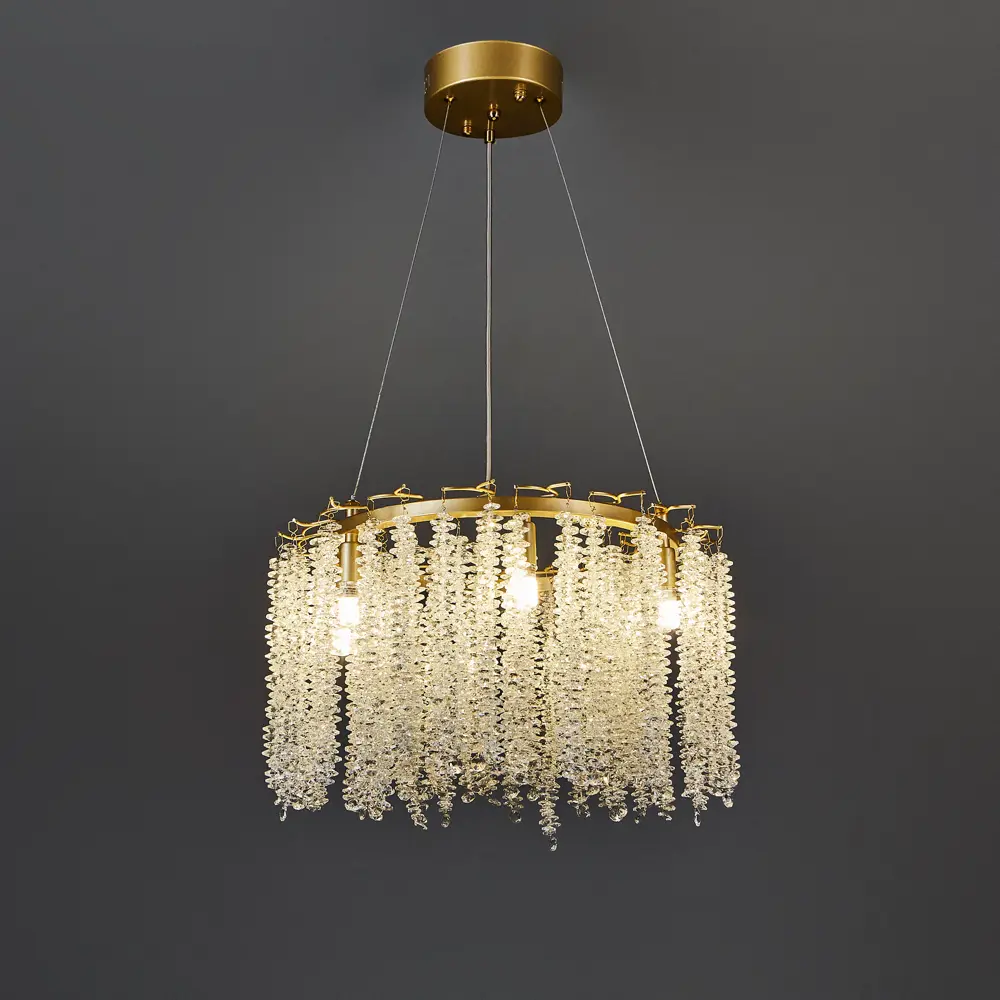 Люстра De City Лайма 6 с хрустальными пластинами для гостиной и спальни 89379446 STLM-1348891 - Вид №1