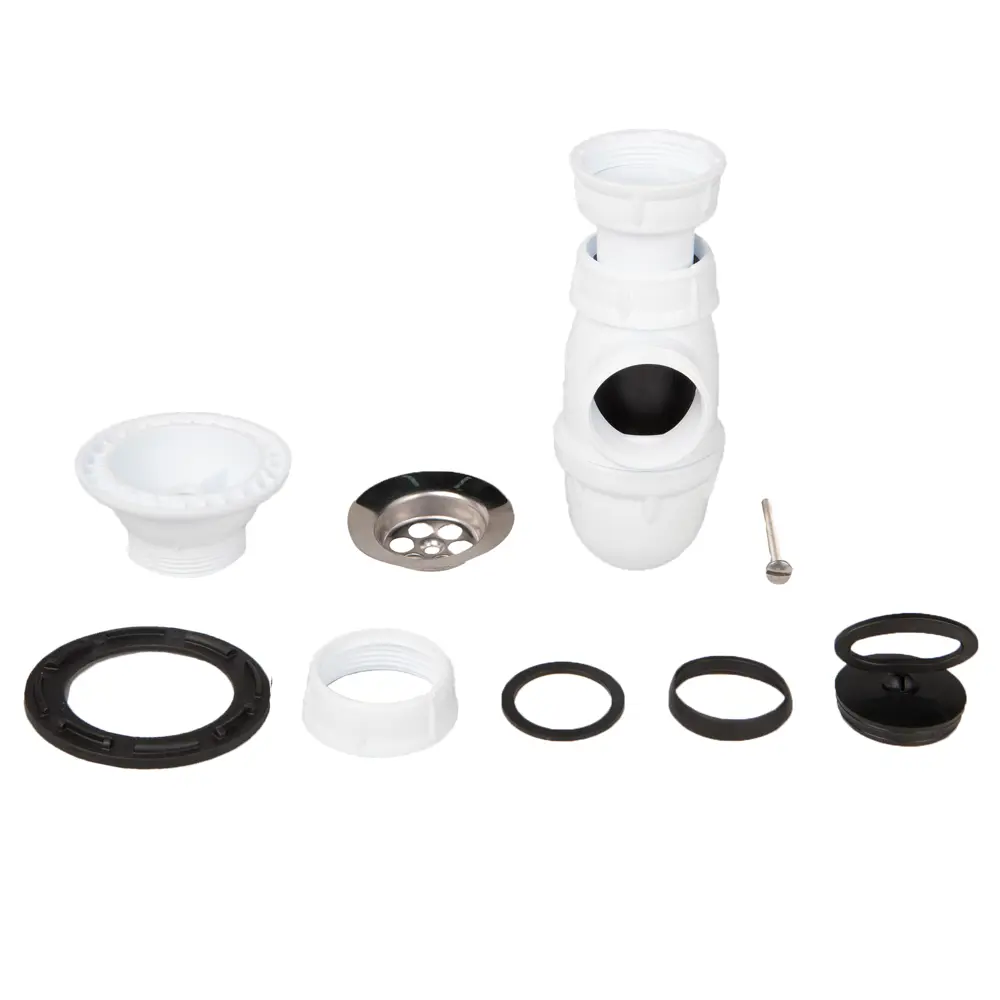 Сифон для мойки SAS с выпуском и решеткой слив 40 мм пластик STLM-2152721 - Вид №2