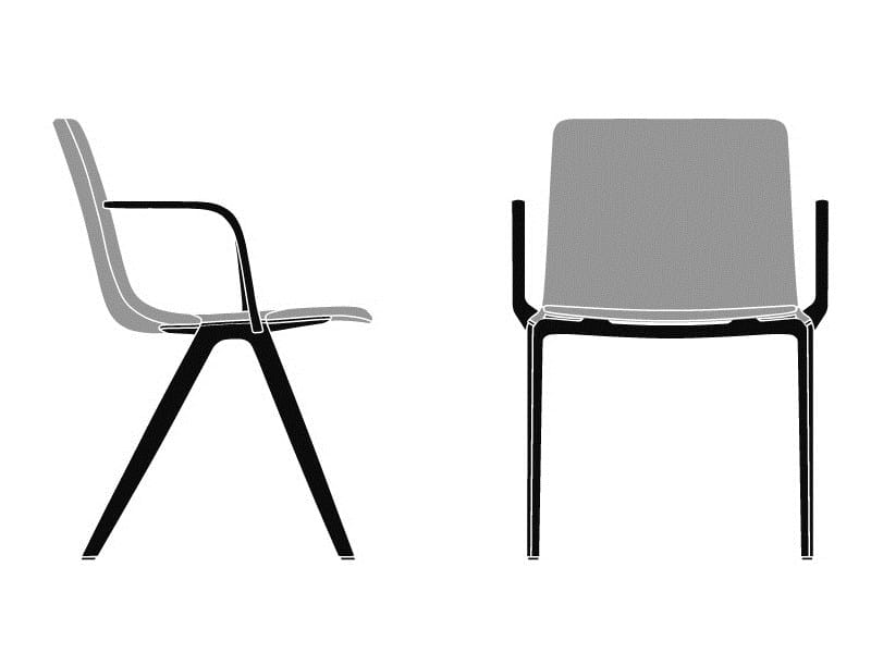 Пластиковый стул с подлокотниками Brunner A-Family ARCH-00096592 - Вид №3