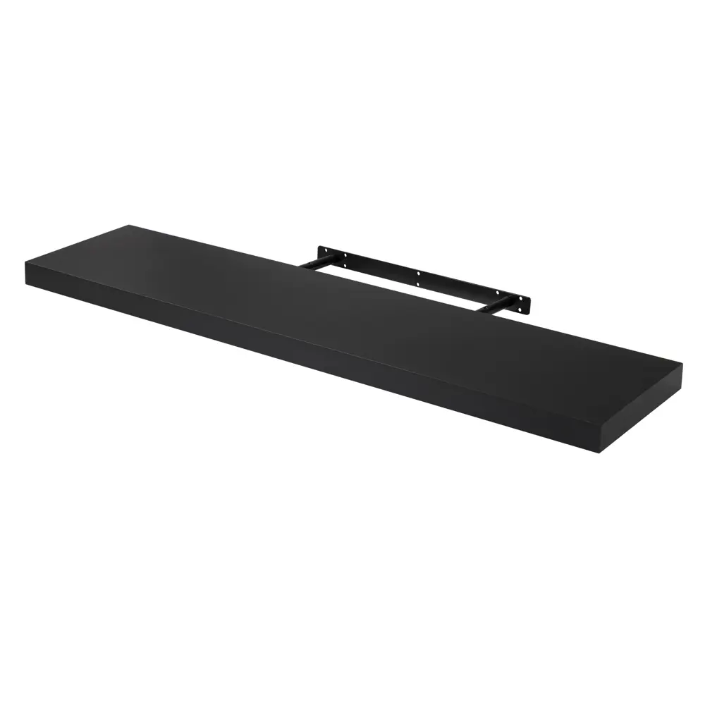 Настенная полка KONSENSA 100x23.5 см со скрытым креплением МДФ цвет черный STLM-2016036 - Вид №4