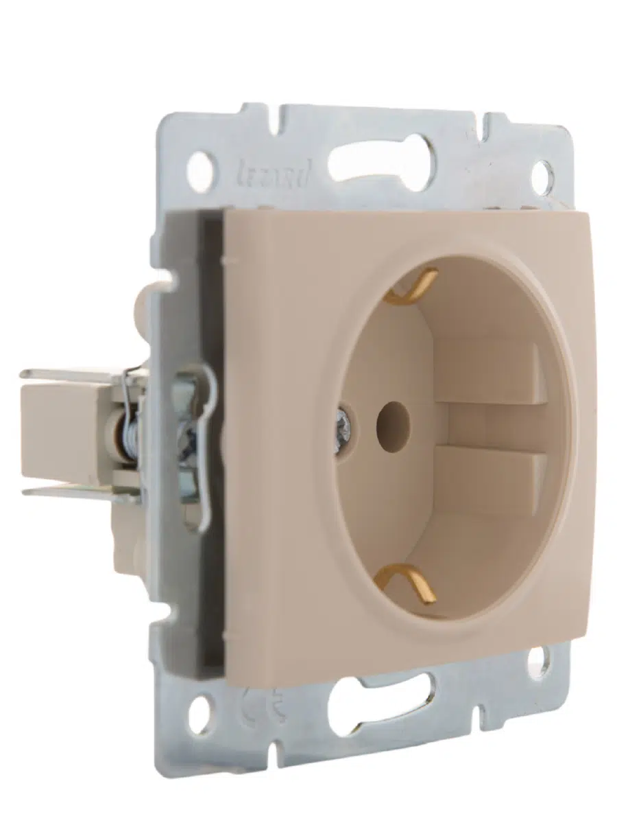 KARINA Розетка сз кремовый LEZARD 707-0388-122В - Вид №3