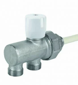 Carlo Poletti V15721Q Клапан однотрубный, с внешним зондом, с подключением медной или пластиковой трубы (15 мм). Межосевое расстояние 35 мм.