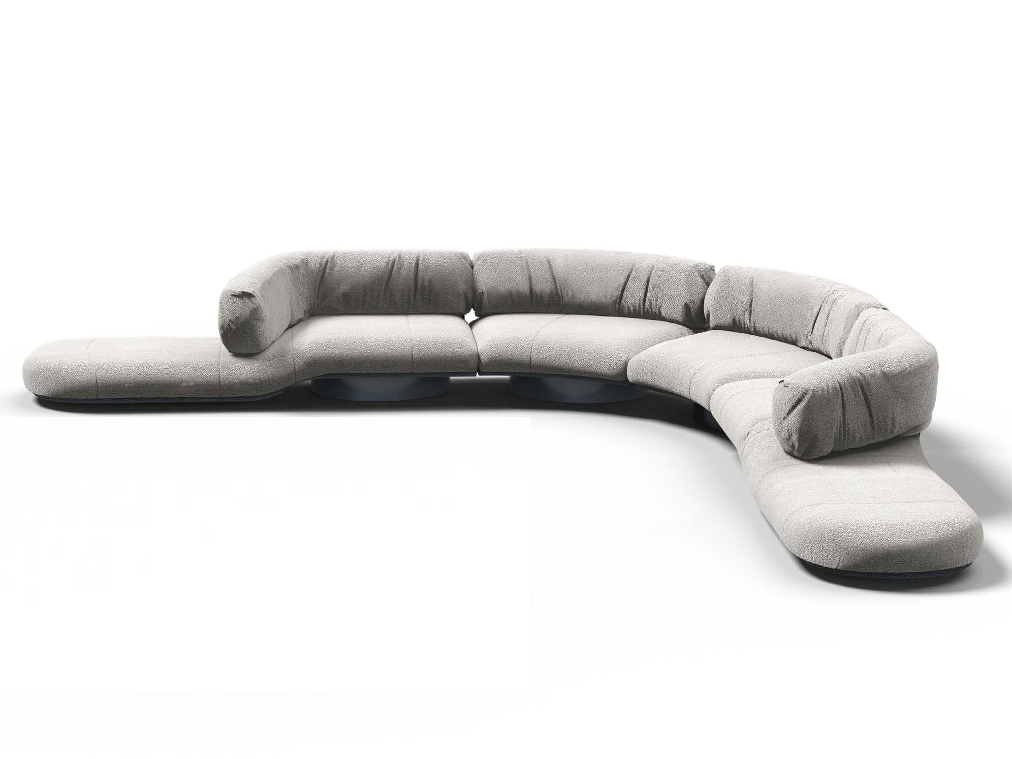 Тканевый изогнутый модульный диван NICOLINE BREAK ARCH-00001206