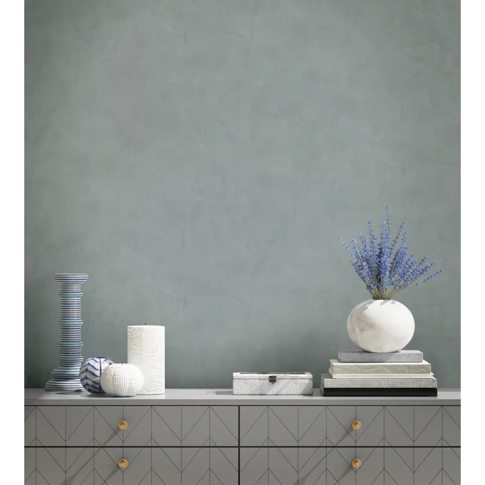 Флизелиновые обои Victoria Stenova Incanto зеленые с эффектом штукатурки 89425472 STLM-1563521 - Вид №4