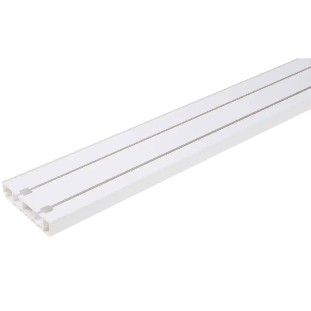 Карниз двухрядный Стандарт 240 пластик цвет белый DOMLEGRAND STLM-2204820